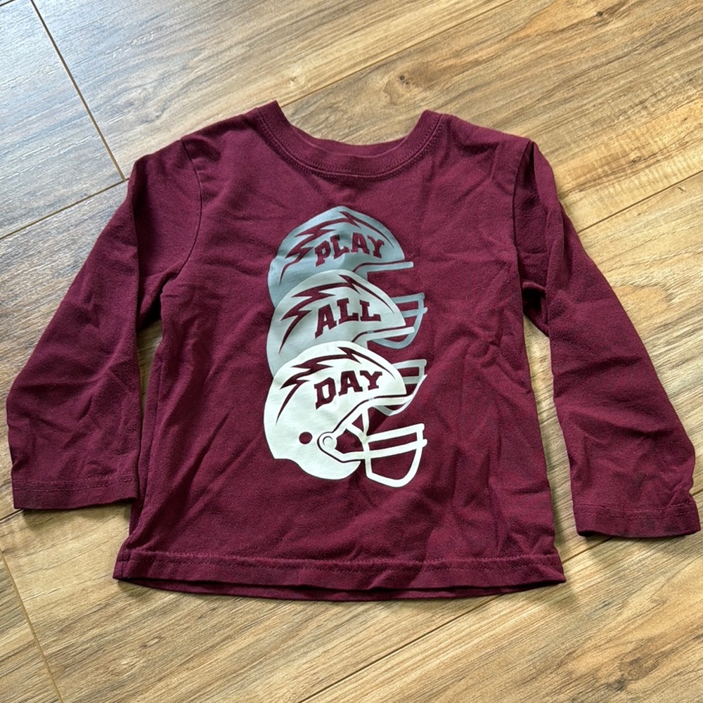Kids Maroon Long Sleeve Shirt